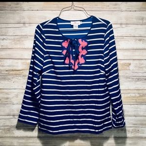 ⛵⚓Vineyards Nautical Striped Blouse